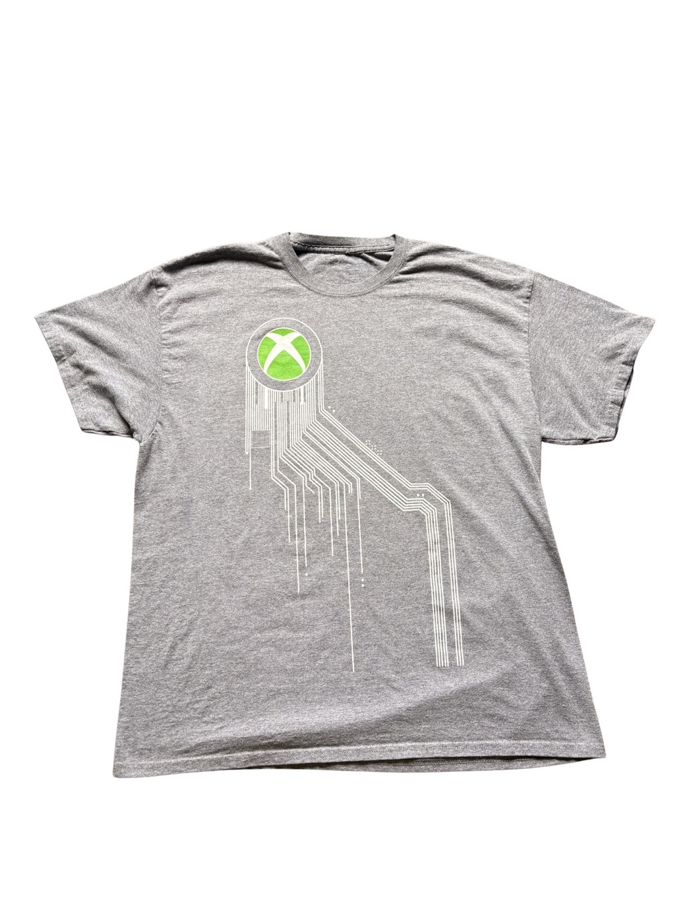 Xbox Men's Gray Short Sleeve Crew Neck Graphic Logo Video Game T-Shirt XL